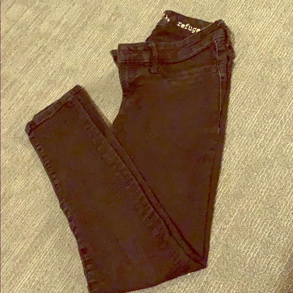 Refuge skin tight black jeans